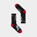 Godspeed Skull & Roses Sock Black/Red