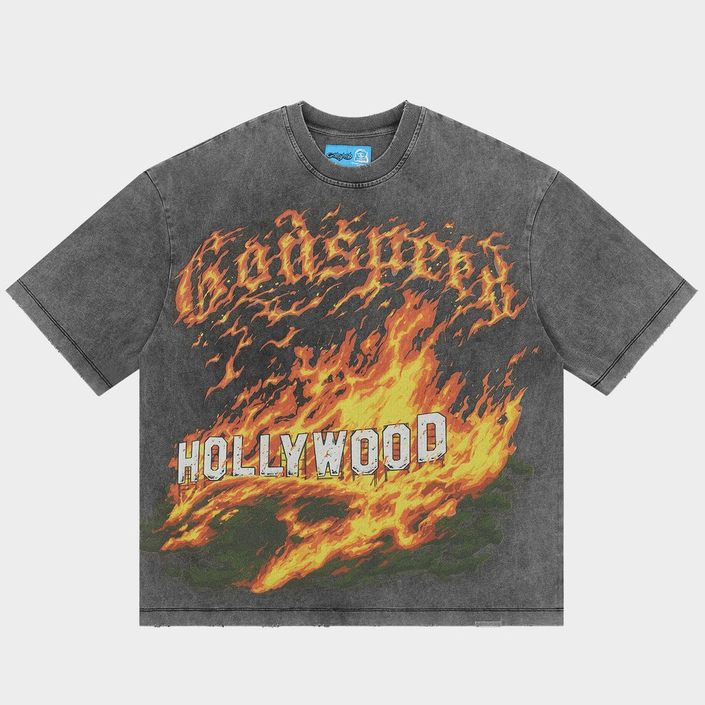 Godspeed Hollywood Inferno II NG T-shirt Washed Grey