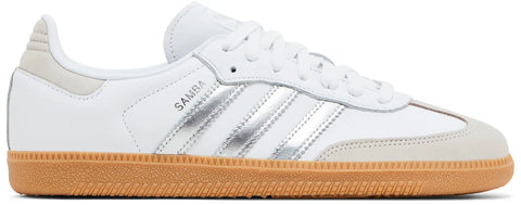 adidas Samba OG White Silver Metallic Grey Women's