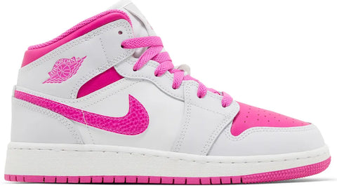 Jordan 1 Mid Fire Pink Grade School