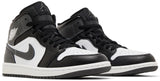 Jordan 1 Mid Black White Iron Grey Men's