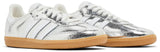 adidas Samba OG Silver Metallic Cracked Leather Women's