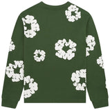 Denim Tears Long Sleeve Cotton Wreath T-shirt Green Men's