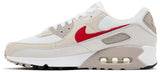 Nike Air Max 90 White College Grey Vast Grey University Red Men's