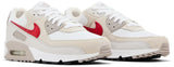Nike Air Max 90 White College Grey Vast Grey University Red Men's