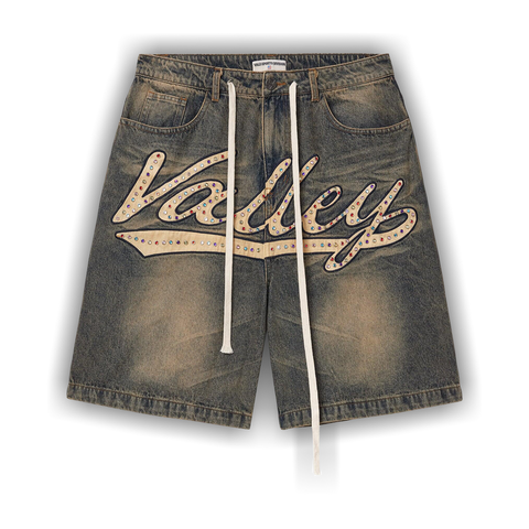 Vale Forever Skittles Jorts 'Mid Blue' - Primary Image