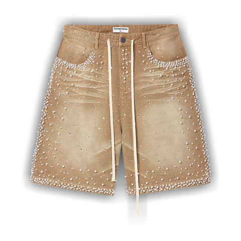 Vale Forever Sand Storm Jorts 'Tan' - Primary Image