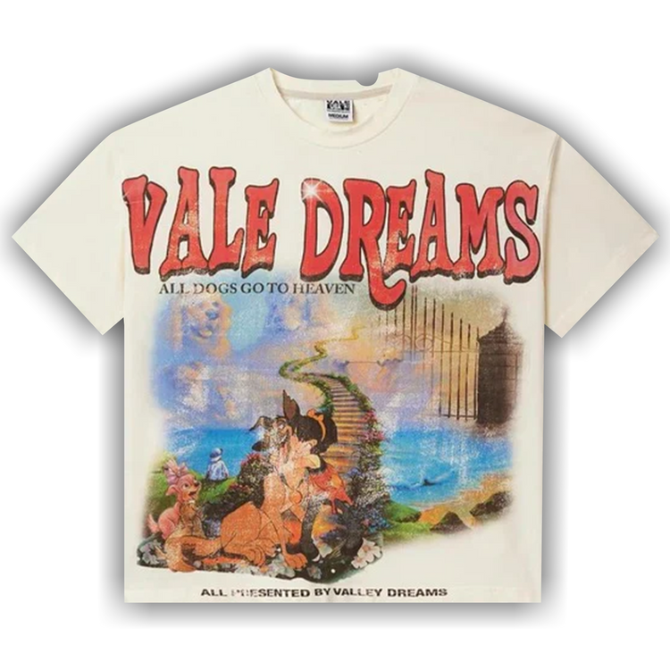 Vale Forever All Dogs Go To Heaven Tee 'Cream' - Primary Image