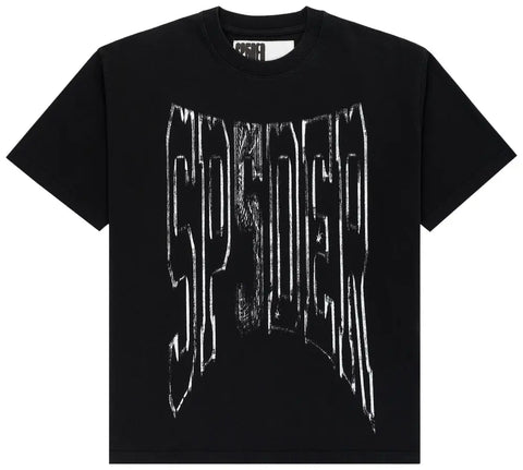 Sp5der Diffused Collegiate Tee Black Men's