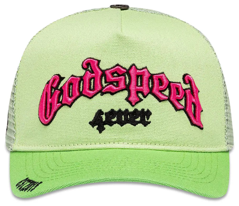 Godspeed Forever Trucker Hat Lime/Pink
