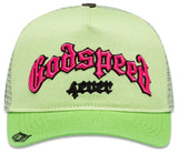 Godspeed Forever Trucker Hat Lime/Pink