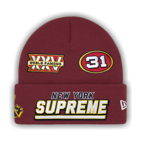 Supreme New Era Football Beanie Red - Primary Image
