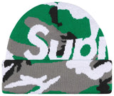 Supreme Camo Big Logo Beanie Green Camo