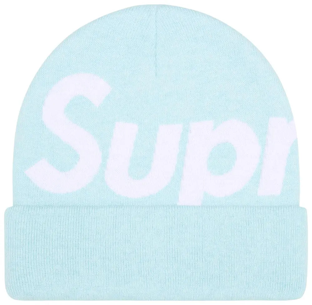 Supreme Big Logo Beanie (FW25) Light Blue