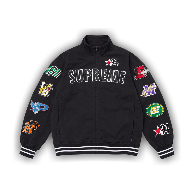Supreme Mascots Zip Up Sweatshirt Black