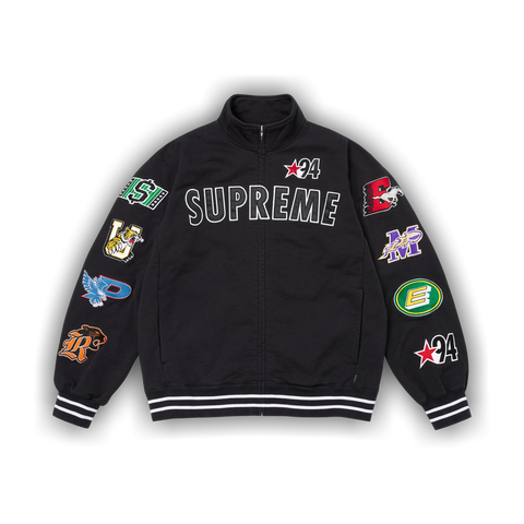 Supreme Mascots Zip Up Sweatshirt Black