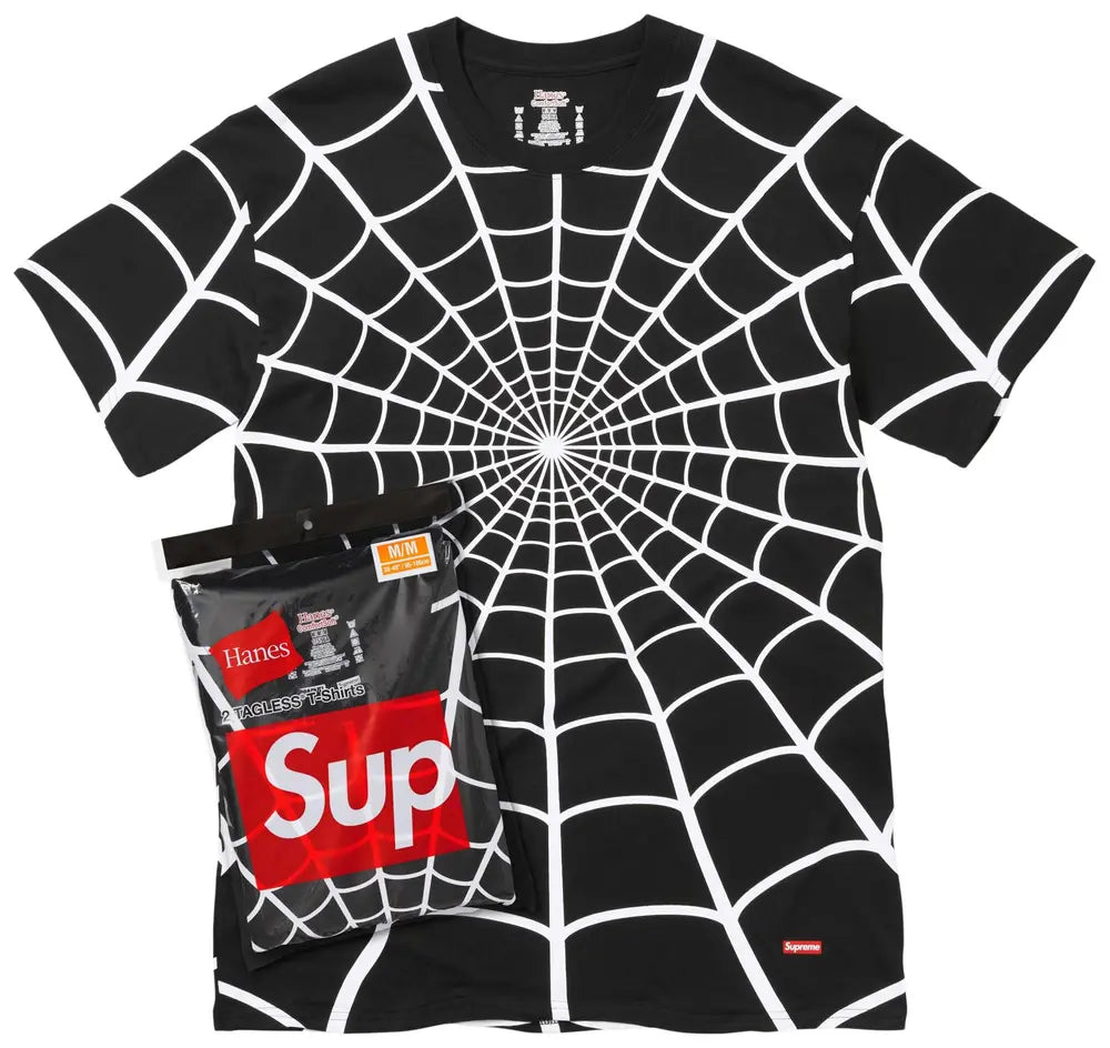 Supreme Hanes Spider-Man Tagless Tees (2 Pack) Black