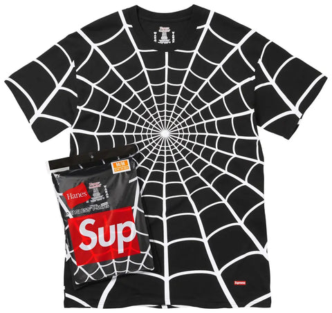 Supreme Hanes Spider-Man Tagless Tees (2 Pack) Black