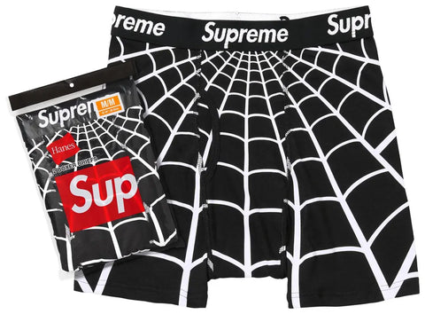 Supreme Hanes Spider-Man Boxer Briefs (2 Pack) Black