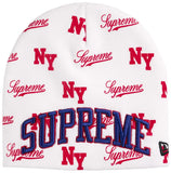Supreme New Era Monogram Beanie White