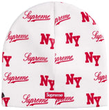 Supreme New Era Monogram Beanie White