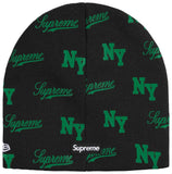 Supreme New Era Monogram Beanie Black