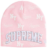 Supreme New Era Monogram Beanie Pink