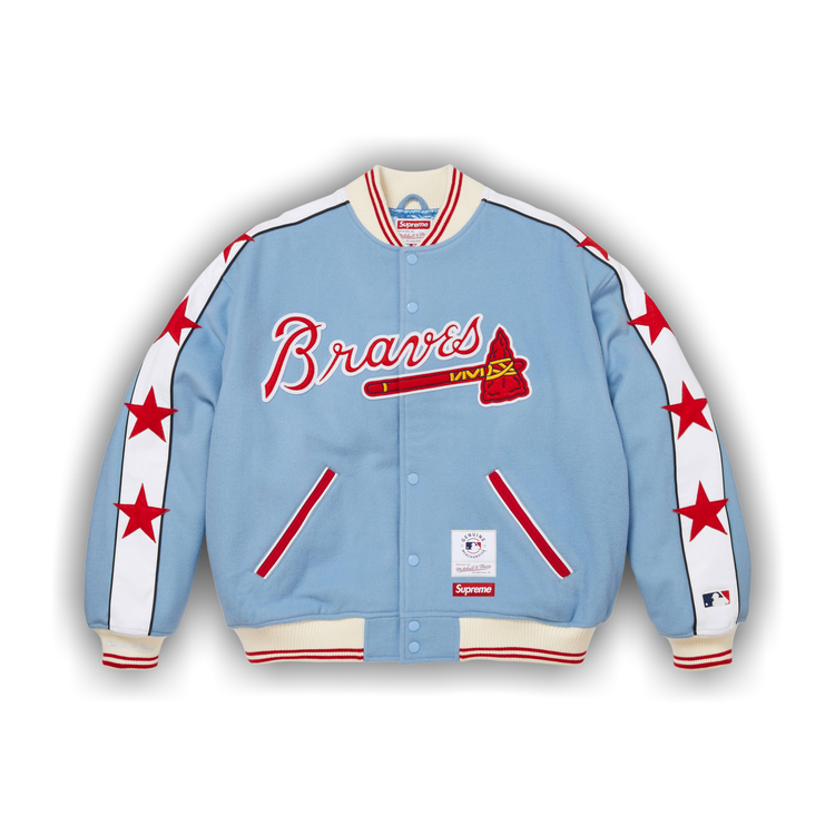 Supreme Mitchell & Ness Teams Varsity Jacket Blue
