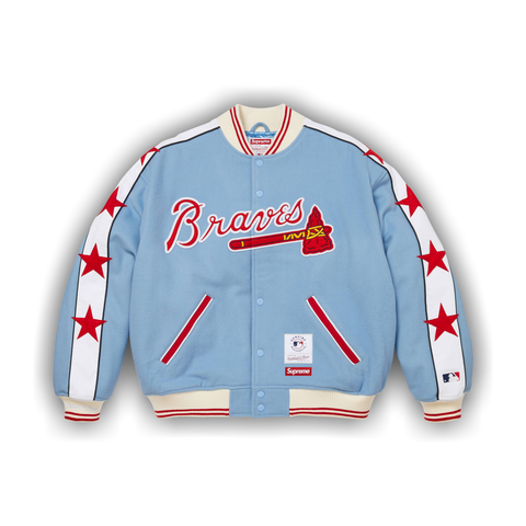 Supreme Mitchell & Ness Teams Varsity Jacket Blue