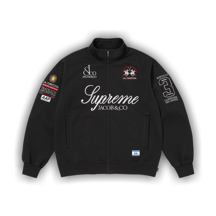 Supreme La Martina Zip Up Sweatshirt Black