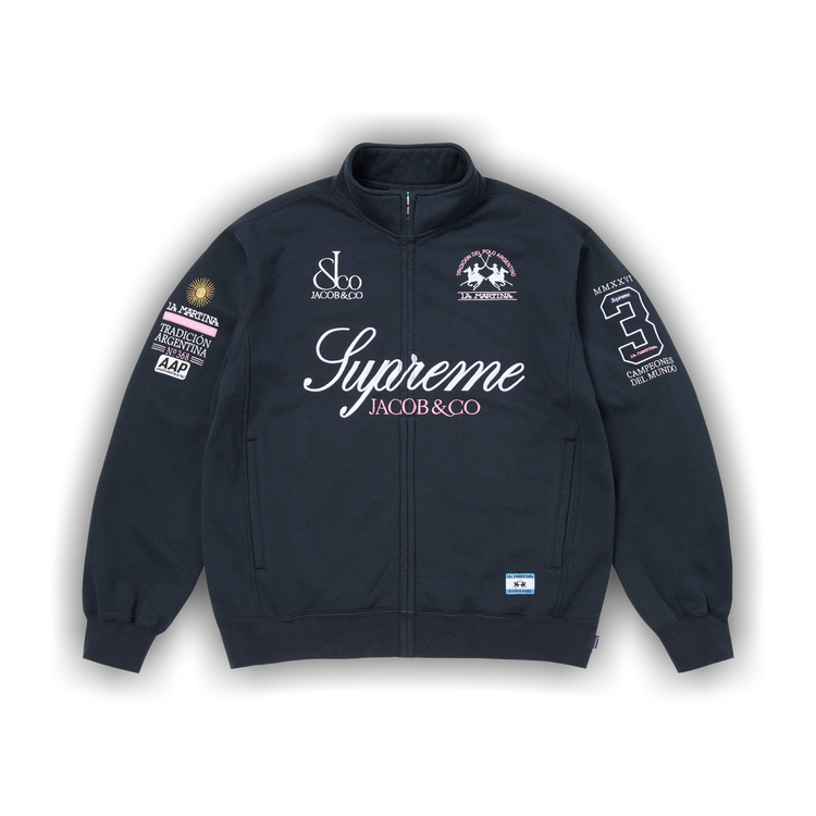 Supreme La Martina Zip Up Sweatshirt Navy
