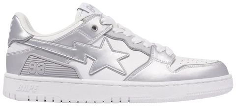 A Bathing Ape Sk8 Sta #4 White Silver