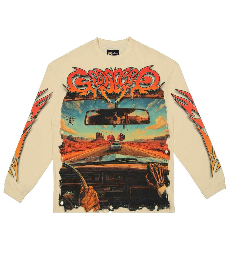 Godspeed On The Run Mocha L/S T-shirt Bone
