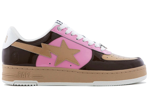 A Bathing Ape Bape Sta #6 Patent Brown Pink
