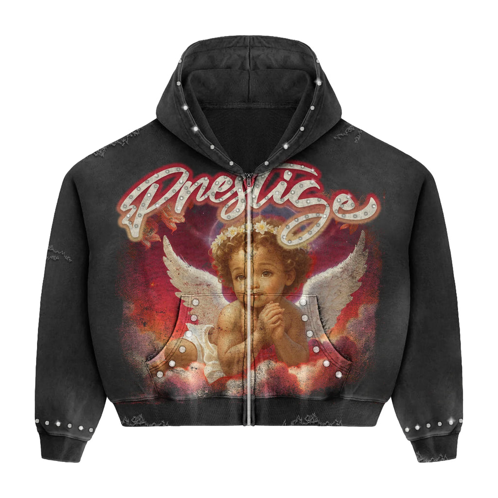 Prestige Angel Hoodie Black Red