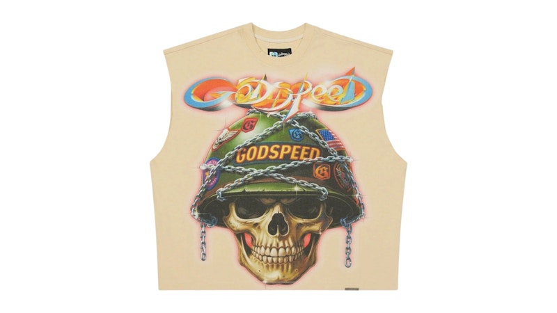 Godspeed Badges of Honor Sleeveless T-shirt Bone