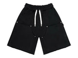 Godspeed Distressed Carpenter Shorts Flat Black