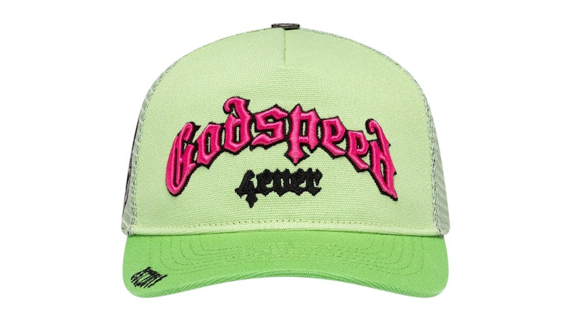 Godspeed Forever Trucker Hat Lime/Pink