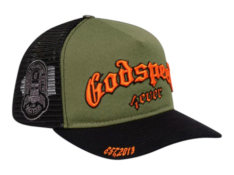 Godspeed GS Forever Trucker Hat Olive/Orange