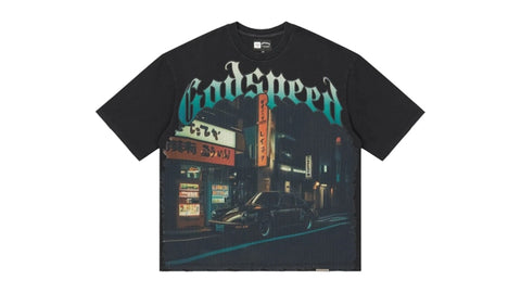 Godspeed Pit Stop Tokyo T-shirt Black Wash