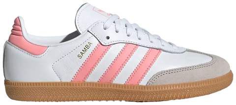 adidas Samba OG White Coral Pink Grade School