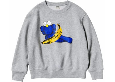 KAWS x Uniqlo Warhol Graphic Sweatshirt Gray Men's