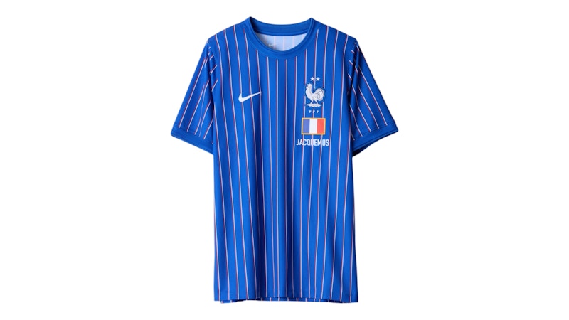 Nike x Jacquemus x France Pre Match Jersey Blue Stripe