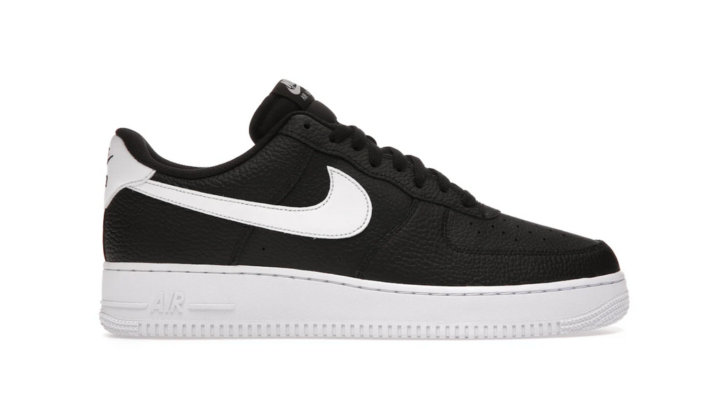 Nike Air Force 1 Low '07 Black White Pebbled Leather
