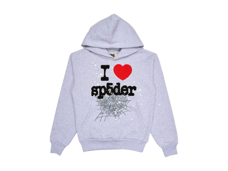 Sp5der Souvenir Hoodie Heather Grey - Primary Image