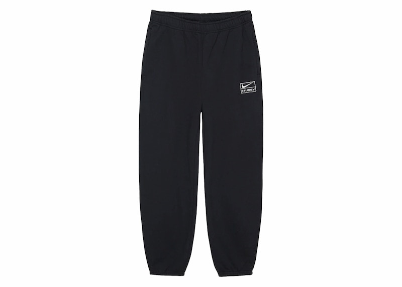Nike x Stussy Stone Washed Fleece Sweatpants (FW23) Black - Primary Image