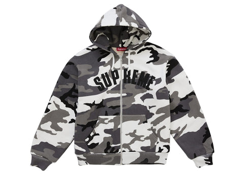 Supreme Arc Thermal Lined Zip Up Hooded Sweatshirt Snow Camo - Primary Image