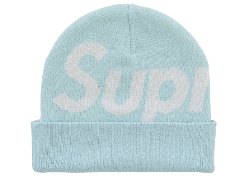 Supreme Big Logo Beanie (FW25) Light Blue