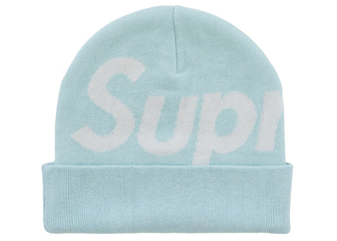 Supreme Big Logo Beanie (FW25) Light Blue