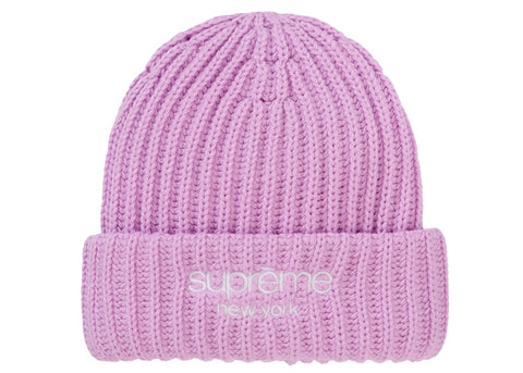 Supreme Chunky Rib Classic Logo Beanie Pink - Primary Image